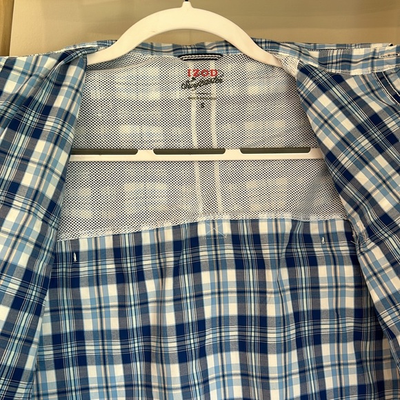 Mens IZOD SURFCASTER Performance Short Sleeved Casual Button down shirt Size M - Picture 4 of 12